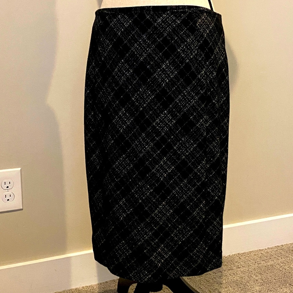 Classiques Entier Wool Blend Skirt Black and White (8)